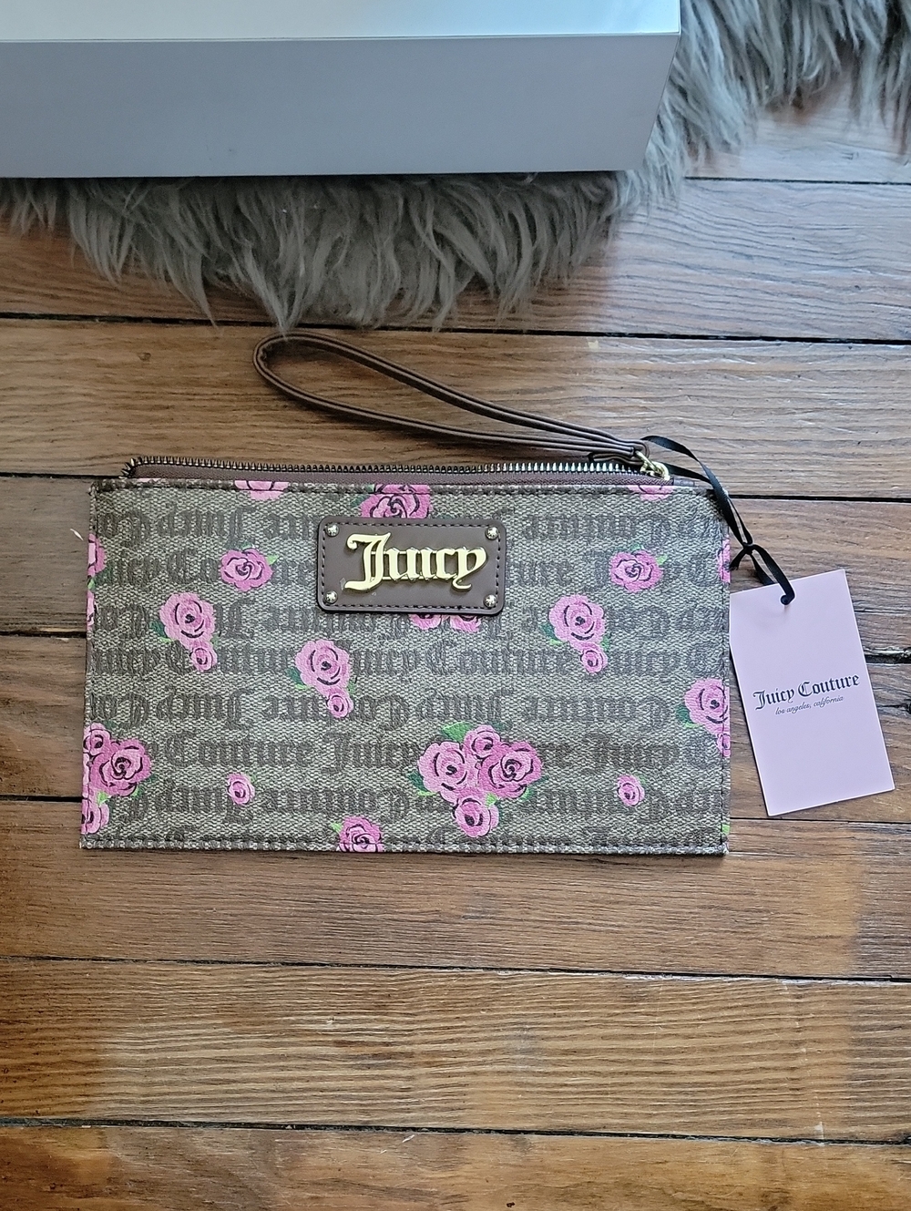 Juicy Couture Brown Signature Wristlet (NWT)